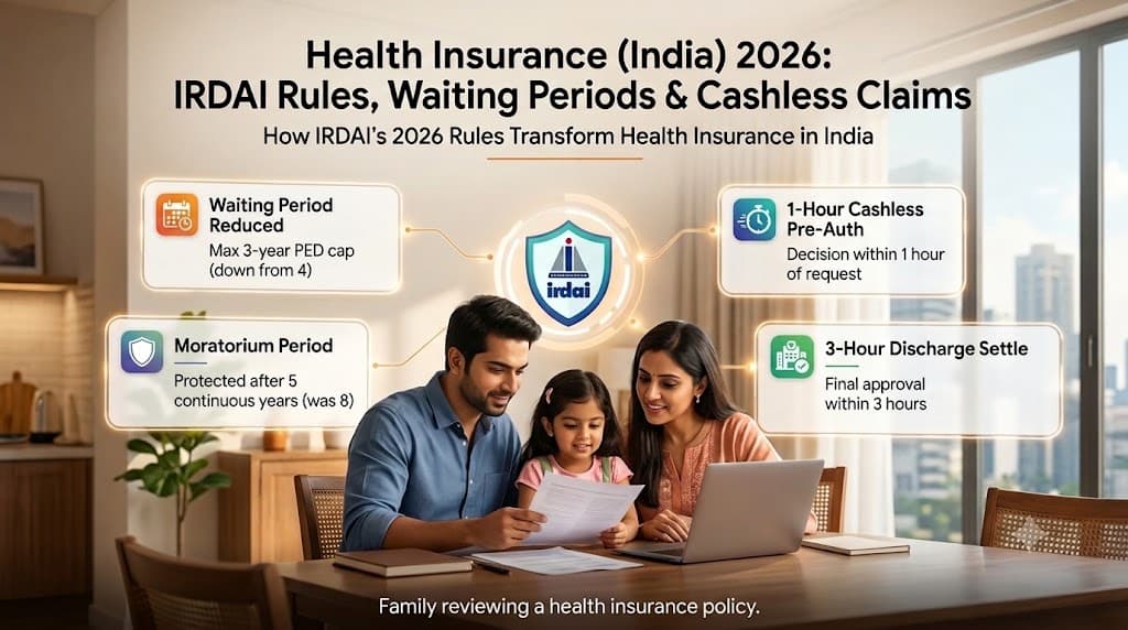 Health Insurance in India 2026: New IRDAI Rules, Waiting Periods, Cashless Claims and How to Choose the Right Plan