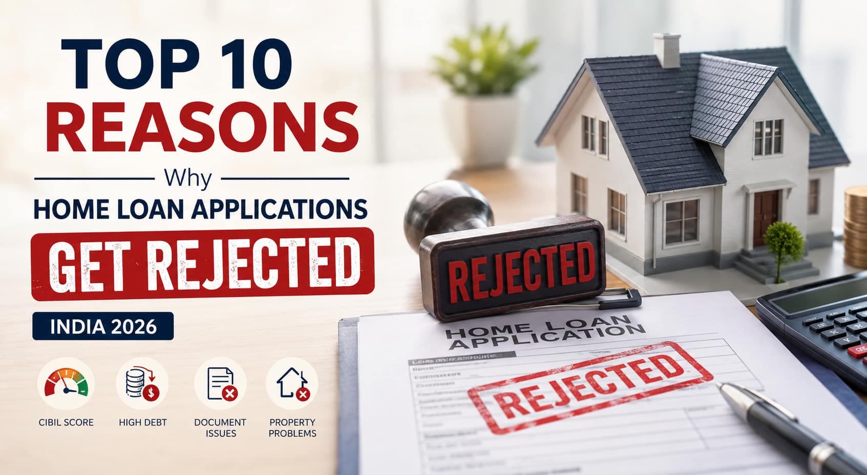 Top 10 Reasons Why Home Loan Applications Get Rejected in India